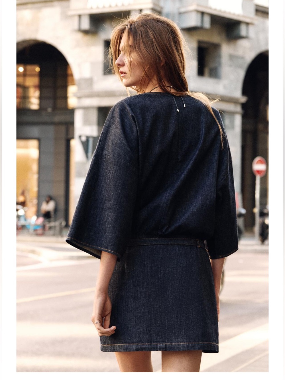 Women’s Dark Blue Denim Jeans Dress - Picture 5 of 11